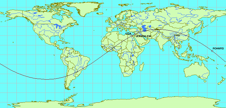  Great Circle of Giza and Xian 