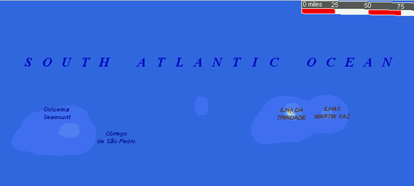  Underwater Peaks and Island Chain off Rio DeJanero 