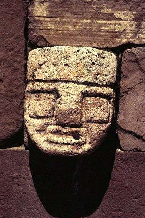  Stone Head at Tiahuanaco 