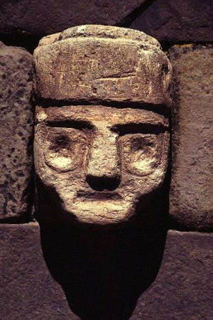  Stone Head at Tiahuanaco 