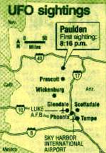  Map of Phoenix Lights sightings - USA Today 